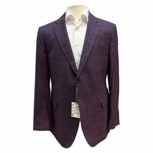 Plum Windowpane Wool Sport Jacket